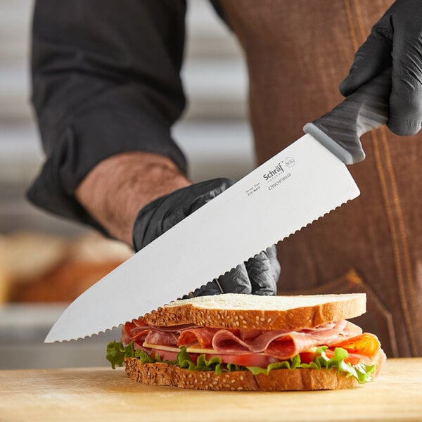 Schraf 12 Serrated Chef Knife with TPRgrip Handle