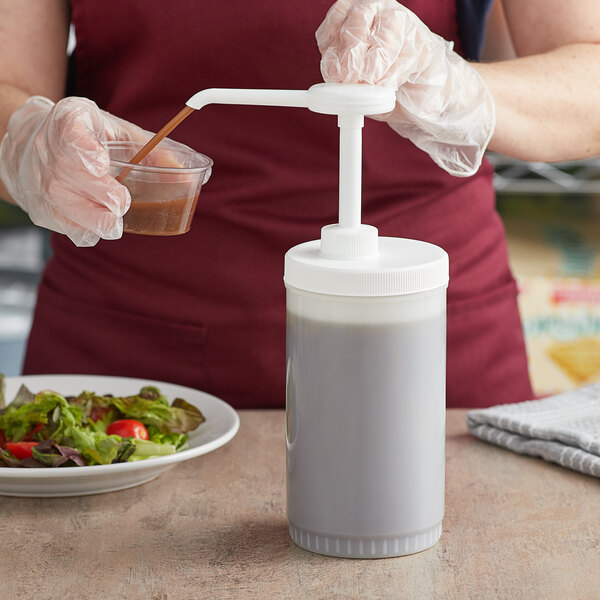 Tablecraft Condiment Pump Kit with 1 oz. Pump and 1 Qt. Jug