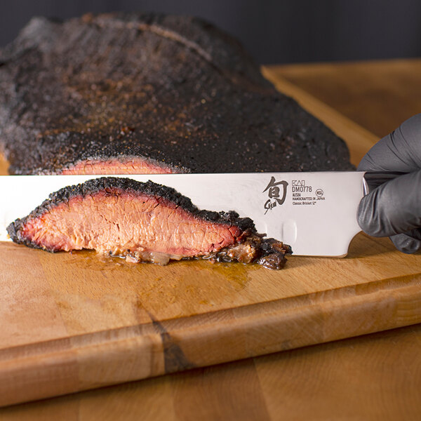 Shun DM0778 Classic 12" Hollow Ground Brisket Knife with Saya