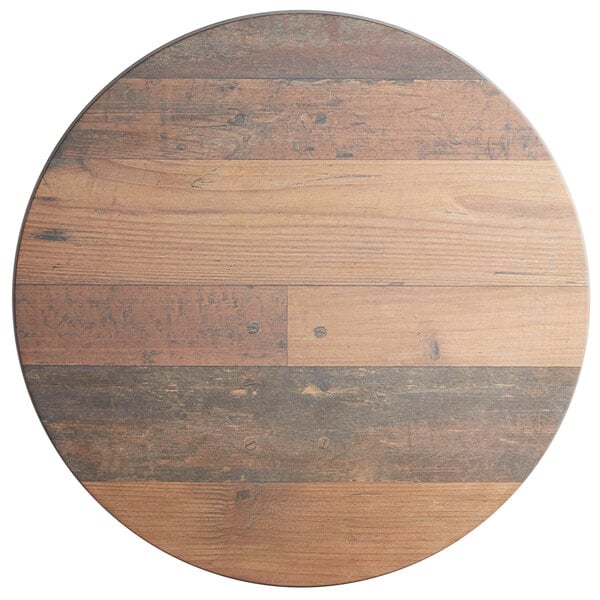 Lancaster Table & Seating Excalibur 31 1/2" Round Table Top with Textured Farmhouse Finish
