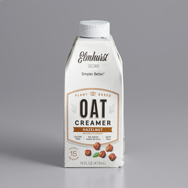 Elmhurst's Hazelnut Oat Creamer 16 oz. Container