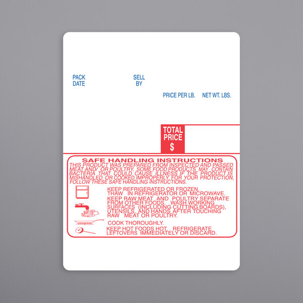 A white Digi Safe Handling label with red text that reads, "No Smoking"