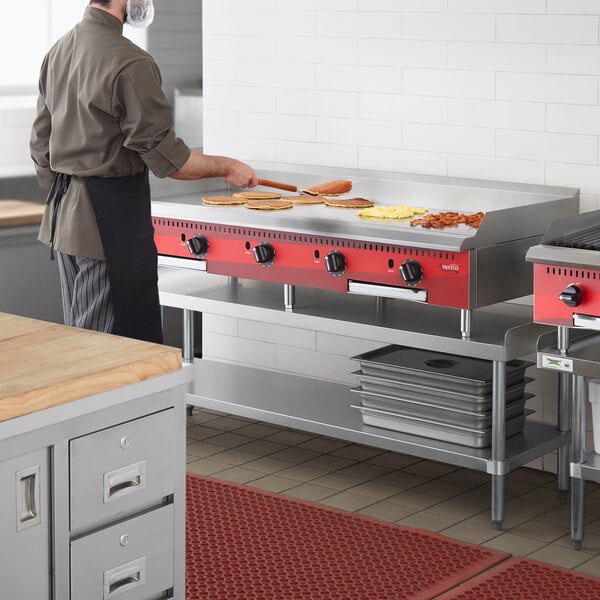 Avantco Chef Series CAG-60-TG 60" Countertop Gas Griddle with Thermostatic Controls - 175,000 BTU