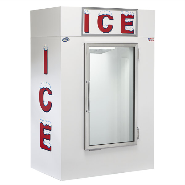 Leer 40CG-R290 51" Indoor Cold Wall Ice Merchandiser with Straight Front and Glass Door