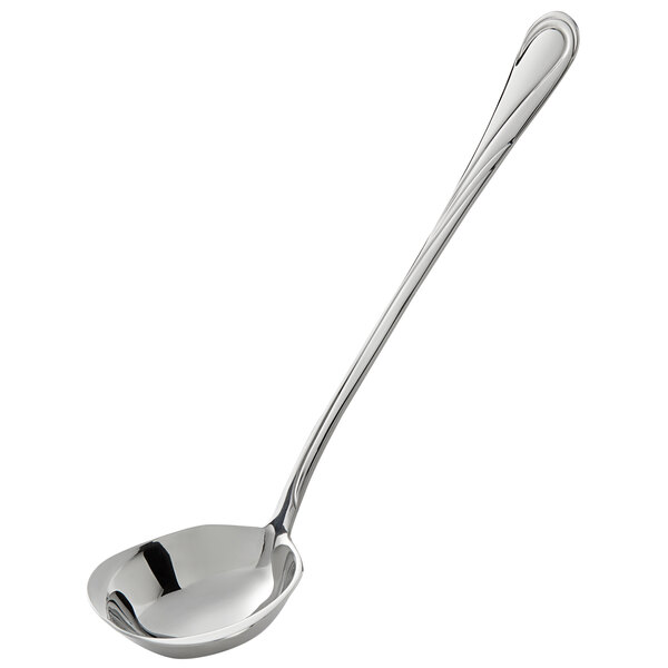 Acopa Swirl 2.5 oz. 18/8 Stainless Steel Ladle with Spout