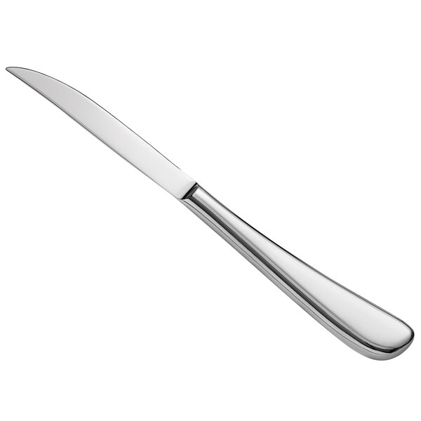 A WMF by BauscherHepp steak knife with a silver handle.
