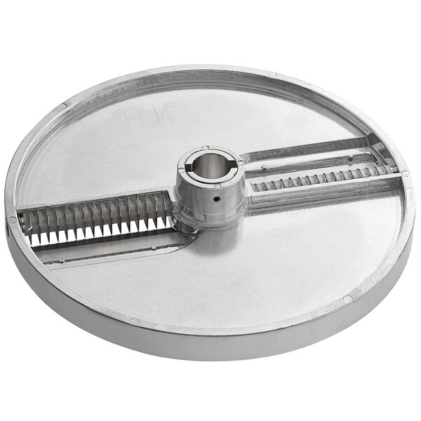 AvaMix 5/32" Julienne Cutting Disc, a circular metal object with a metal rod.