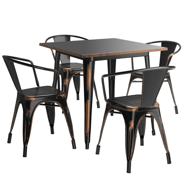 Lancaster Table Seating Alloy Series, Copper Outdoor Furniture