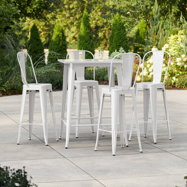 Lancaster Table & Seating Alloy Series 31 1/2" x 31 1/2" Pearl White ...