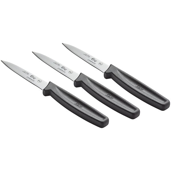 Choice 3 1/4 Smooth Edge Paring Knife - 3/Pack