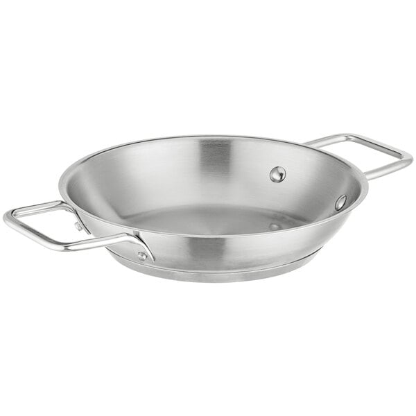 Vigor SS1 Series 12 Stainless Steel Non-Stick Fry Pan with Aluminum-Clad  Bottom, Excalibur Coating, and Helper Handle