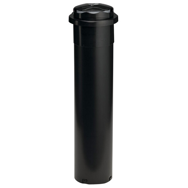 A black cylinder with a black cap.