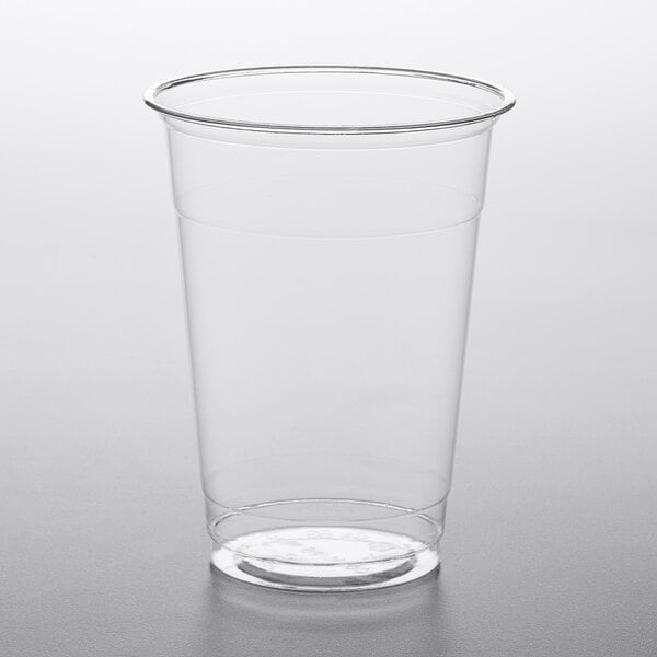 16 oz Disposable Clear Plastic to go Cups with Lids and Straws For