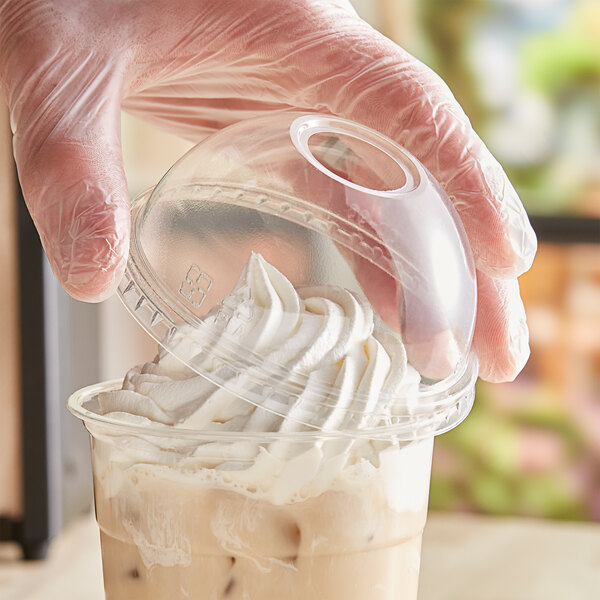 16 oz. Clear Cups with Dome Lids  for Milkshake, Smoothies, Iced