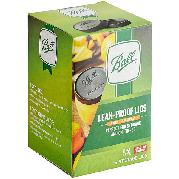 Ball 1440010812 Regular Mouth Black Plastic LeakProof Lids for Canning