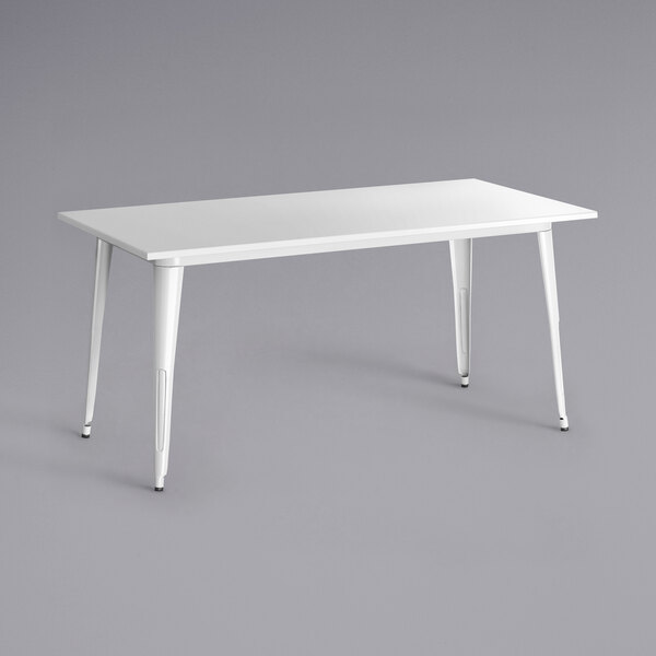 Lancaster Table & Seating Alloy Series 63" x 32" White Dining Height ...