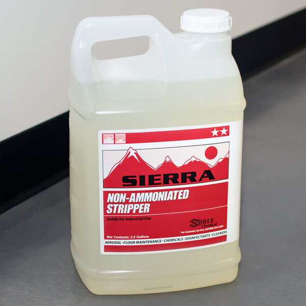 2.5 gallon / 320 oz. Sierra by Noble Chemical Non-Ammoniated Floor Stripper