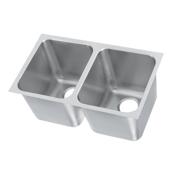 Vollrath 121221 27" x 16" 2 Compartment 18Gauge Stainless Steel Weld