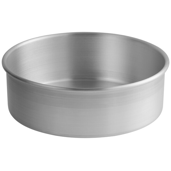 Choice 9 x 3 Round Straight Sided Aluminum Cake Pan