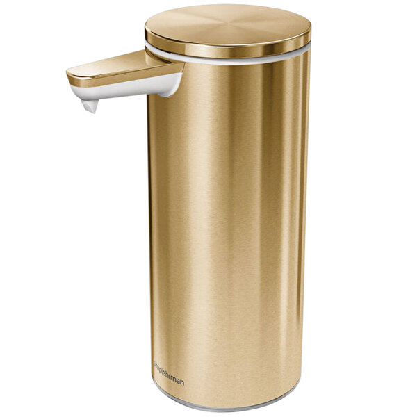 Simplehuman ST1083 9 oz. Brass Stainless Steel Soap / Sanitizer