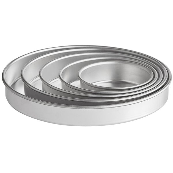 Silver Aluminium Tall Cake Tin Baking Pan