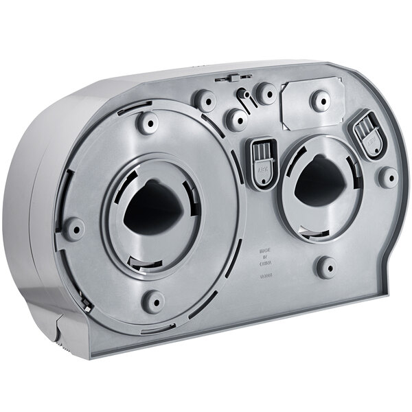 San Jamar R4070SS Summit Double Roll Jumbo Toilet Tissue Dispenser Silver