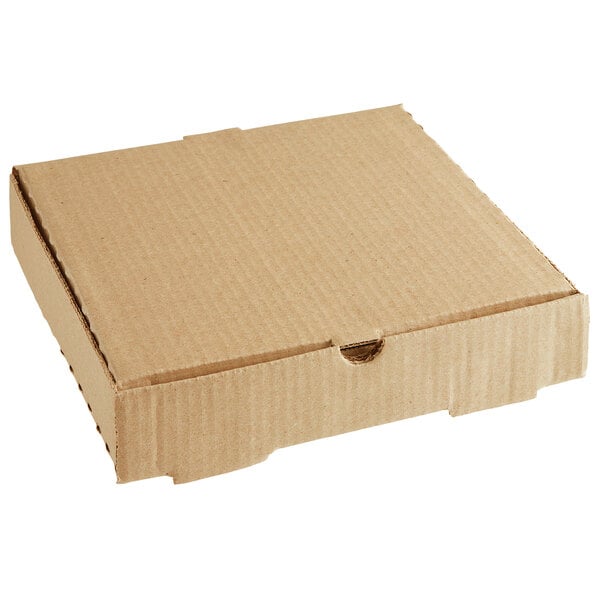 50 Plain Kraft Pizza Storage Takeaway Strong Quality Postal Boxes 10" Inch Cheap 