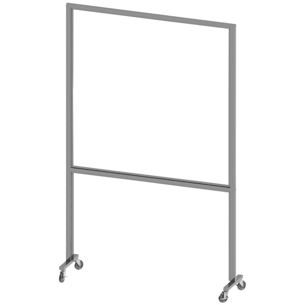Cal-Mil 22142-31 31 1/2" x 82" Clear Acrylic Mobile Partition Barrier with Metal Frame