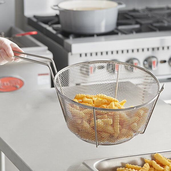 Fry Basket for Deep Frying Food in the Kitchen