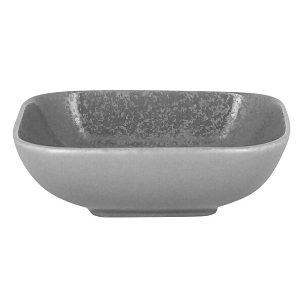 A grey square RAK Porcelain bowl.