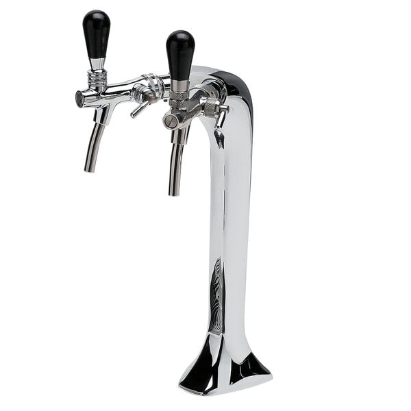 Elkay DSC2K Chrome Plated Column Tap Water Dispenser with 2 Taps
