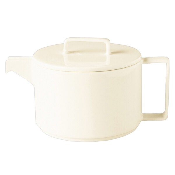 RAK Porcelain Nordic 33.8 oz. Warm White Porcelain Teapot with Lid - 4/Case