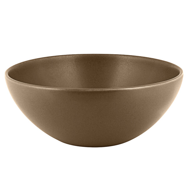 A brown RAK Porcelain Genesis cereal bowl.