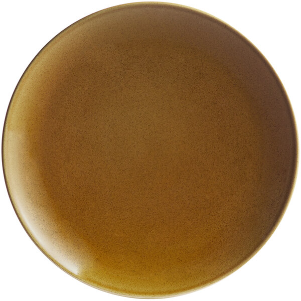 A brown RAK Porcelain Genesis coupe plate.