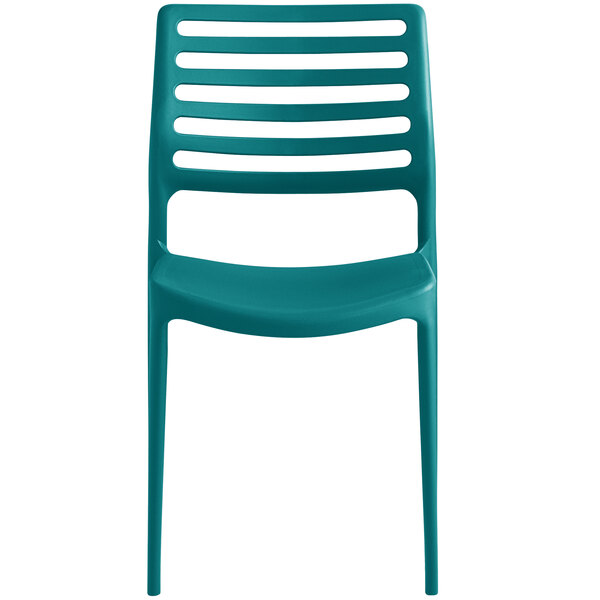 Lancaster Table & Seating Allegro Teal Resin Side Chair