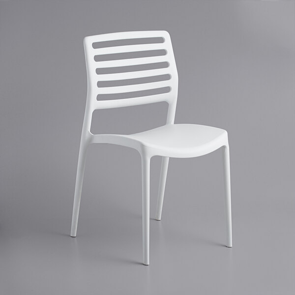 Lancaster Table & Seating Allegro White Resin Side Chair