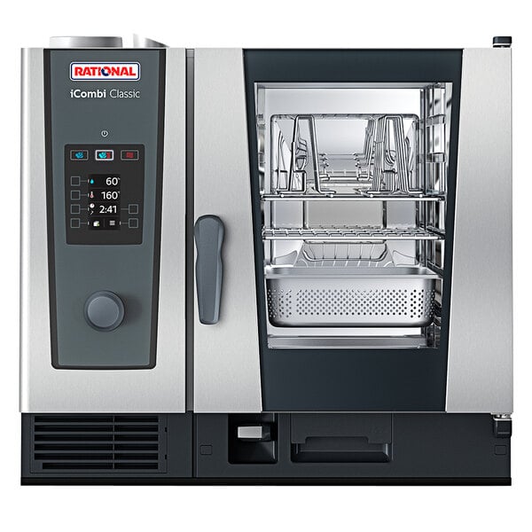 Rational iCombi Classic Single 6-Half Size Natural Gas Combi Oven with ClimaPlus Technology - 208/240V, 1 Phase