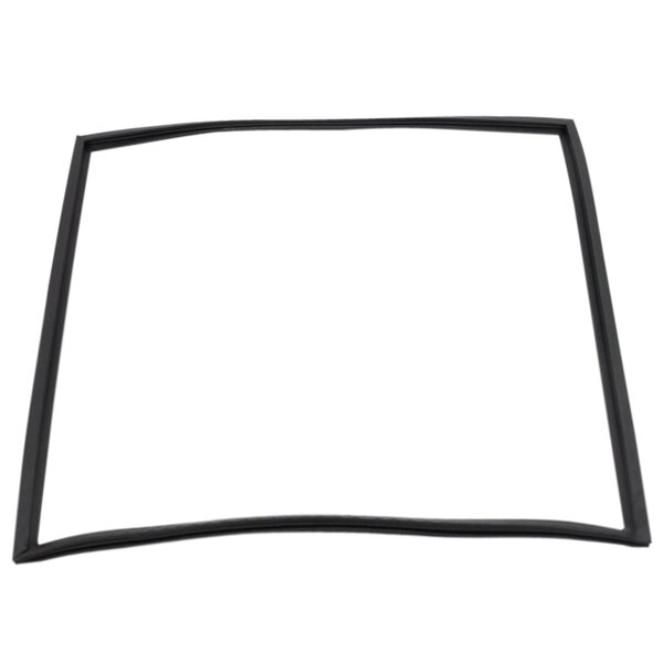 A black rubber frame with a white background.