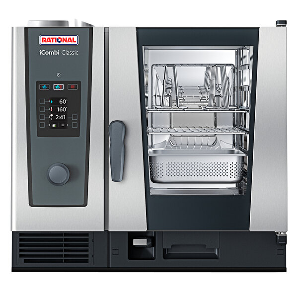Rational iCombi Classic Single 6-Half Size Electric Combi Oven with ClimaPlus Technology - 208/240V, 3 Phase