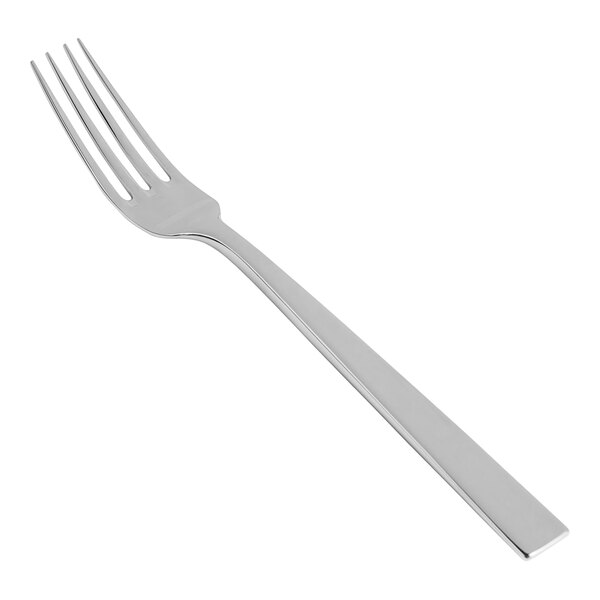 A Fortessa Spada stainless steel serving fork with a silver handle.