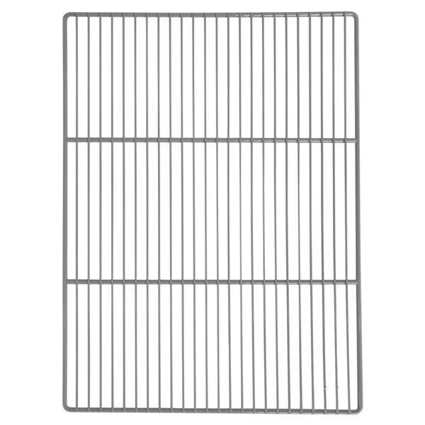A metal wire rack with a grid pattern on a white background.