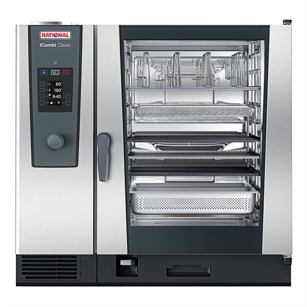 Rational iCombi Classic Single 10-Full Size Natural Gas Combi Oven - 208/240V, 1 Phase