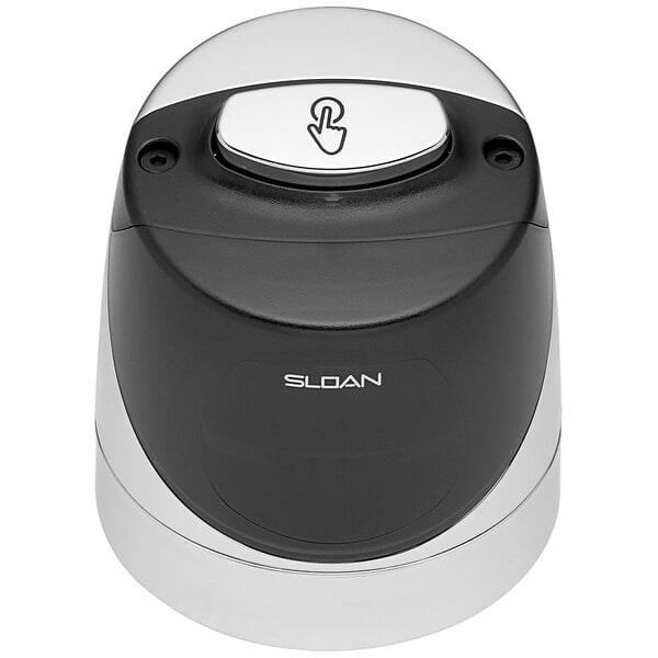 A chrome and black Sloan G2 sensor retrofit kit for urinals.
