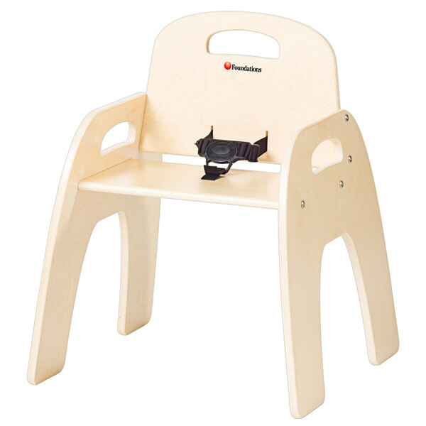 Foundations 4803047 Simple Sitter 13" Natural Wood Feeding Chair