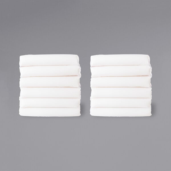 Foundations CSSSWH12 CozyFit 20" x 50" White Cotton Blend Sheet Set