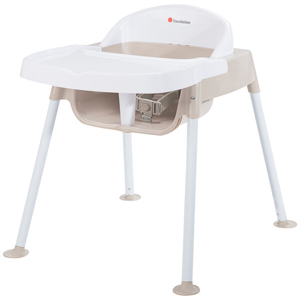 Foundations 4603247 Secure Sitter 13" White / Tan Feeding Chair with Non-Slip Feet