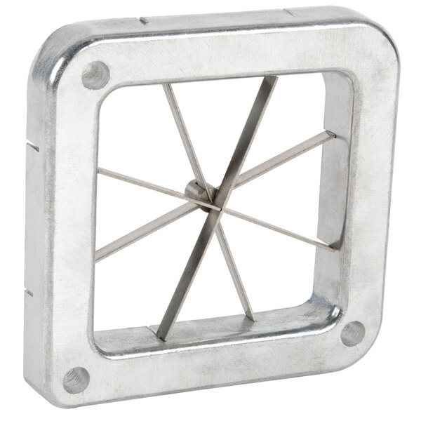 A metal square with eight small metal blades.