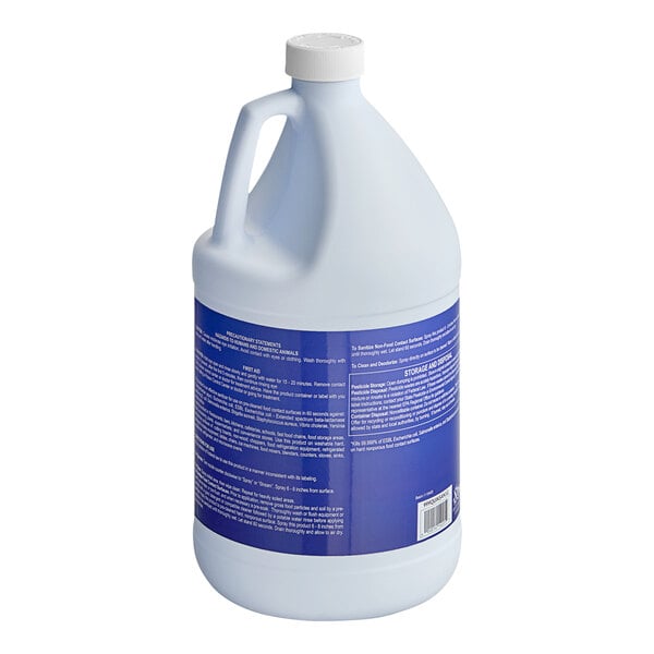 A white jug of Noble Chemical QuikSan Surface Sanitizer.