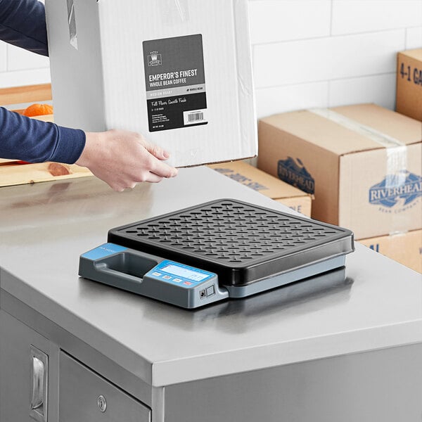 AvaWeigh RSB100T 100 lb. Digital Receiving Scale with Built-In Handle and Treaded Platter