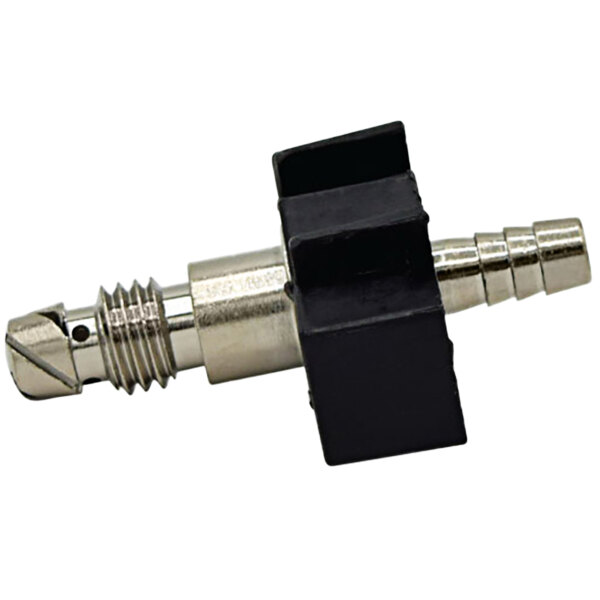 A black and silver threaded nozzle attachment for Vectorfog DC20+ foggers.